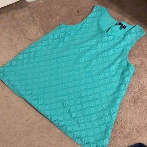 Teal, sleeveless top